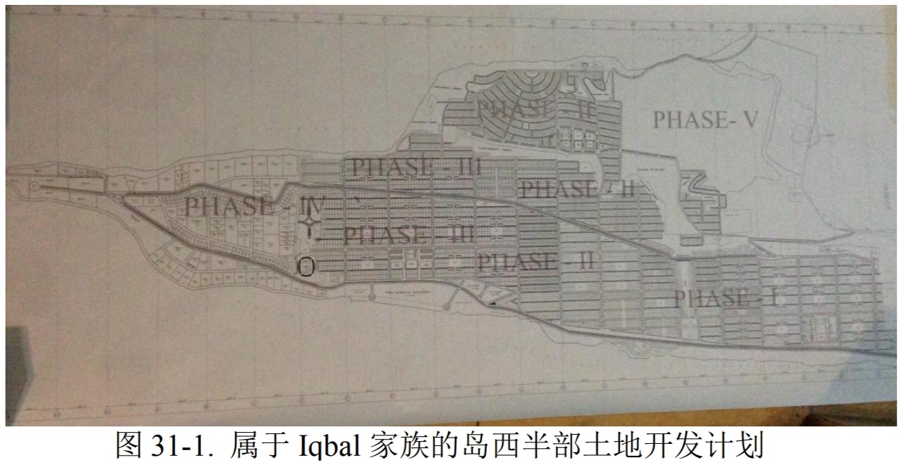  图31-2.岛西半部Iqbal家族土地开发卫星图
